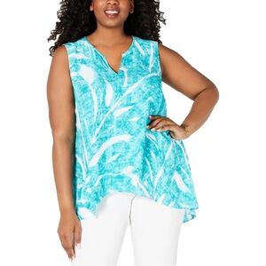 NWT Alfani Pop Art Sleeveless Blouse